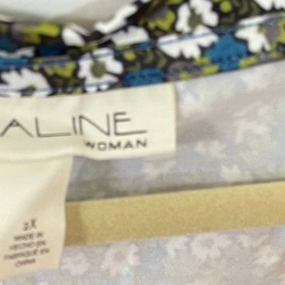 Emaline Blue Green Top Size 2X - Picture 2 of 5